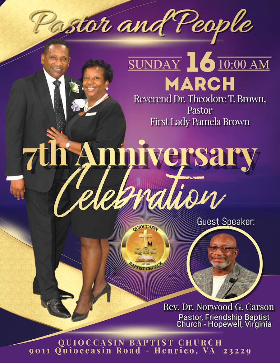 2025 Pastor and People Anniversary Flyer