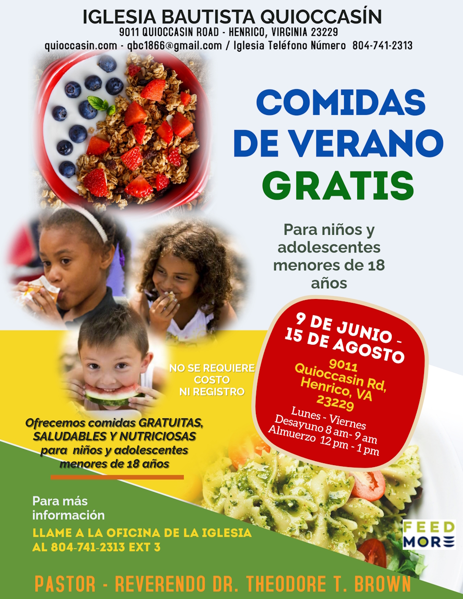 Summer Meal Program Flyer 2025 Spanish